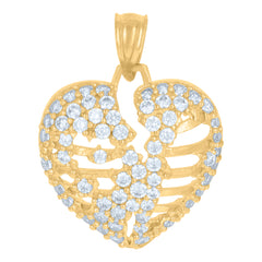 10kt Yellow Gold Mens Praying Hands Symbol Religious Charm Pendant