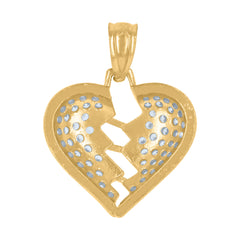 10kt Yellow Gold Mens Praying Hands Symbol Religious Charm Pendant