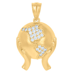 10kt Yellow Gold Mens Princess Cut Cubic-Zirconia Talking Black Lives Matter Charm Pendant