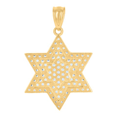 10kt Yellow Gold Mens Princess Cut Cubic-Zirconia Talking Black Lives Matter Greek Key Border Medallion Charm Pendant