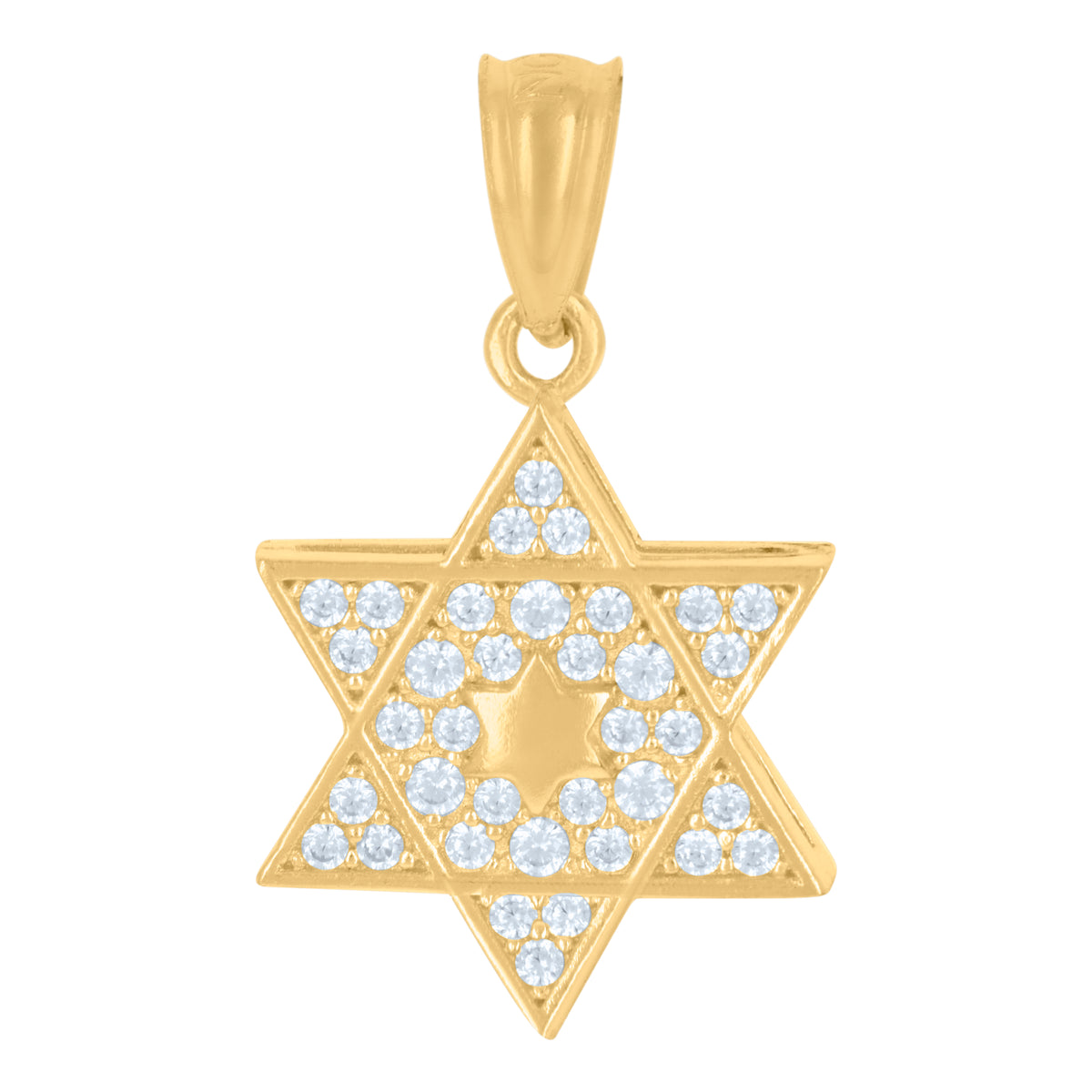 10kt Yellow Gold Cubic-Zirconia Womens Heart Charm Pendant