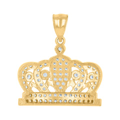 10kt Yellow Gold Mens Princess Cut Cubic-Zirconia Talking Black Lives Matter Medallion Charm Pendant