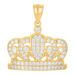 10kt Yellow Gold Mens Princess Cut Cubic-Zirconia Talking Black Lives Matter Medallion Charm Pendant