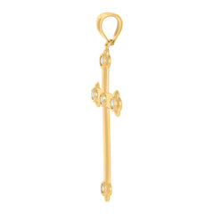 10kt Yellow Gold Unisex Square Nugget Stud Earrings