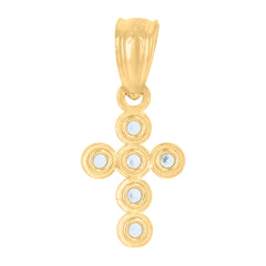 10kt Yellow Gold Womens Cubic-Zirconia Engagement Ring
