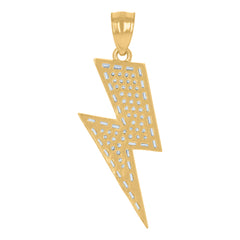 10kt Yellow Gold Mens Princess Cut Round Cubic-Zirconia Hamsa Symbol Religious Charm Pendant