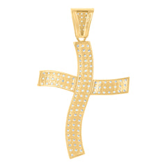 10kt Yellow Gold Mens Praying Hands Symbol Religious Charm Pendant