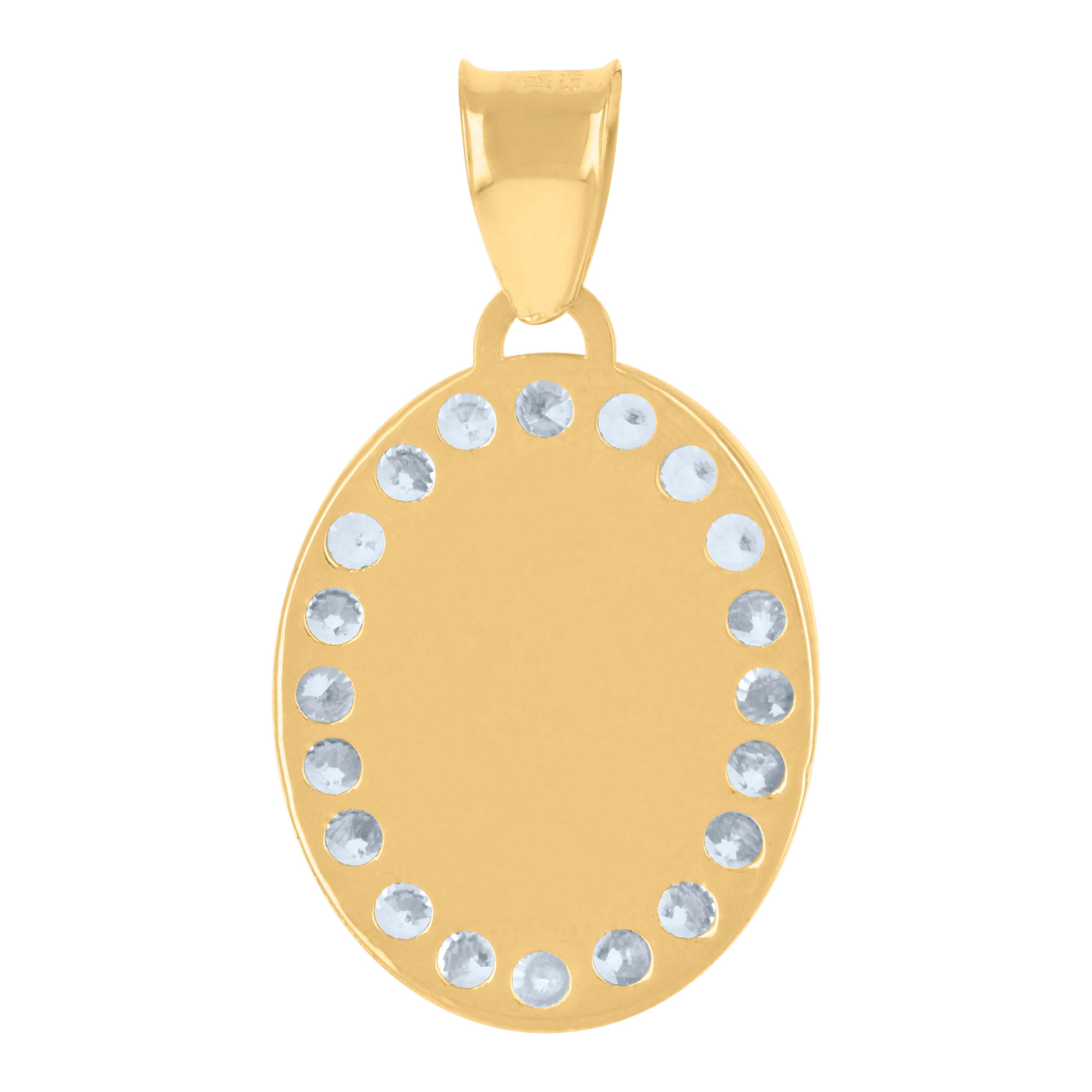 10kt Yellow Gold Diamond-Cut Mens Cross Religious Charm Pendant