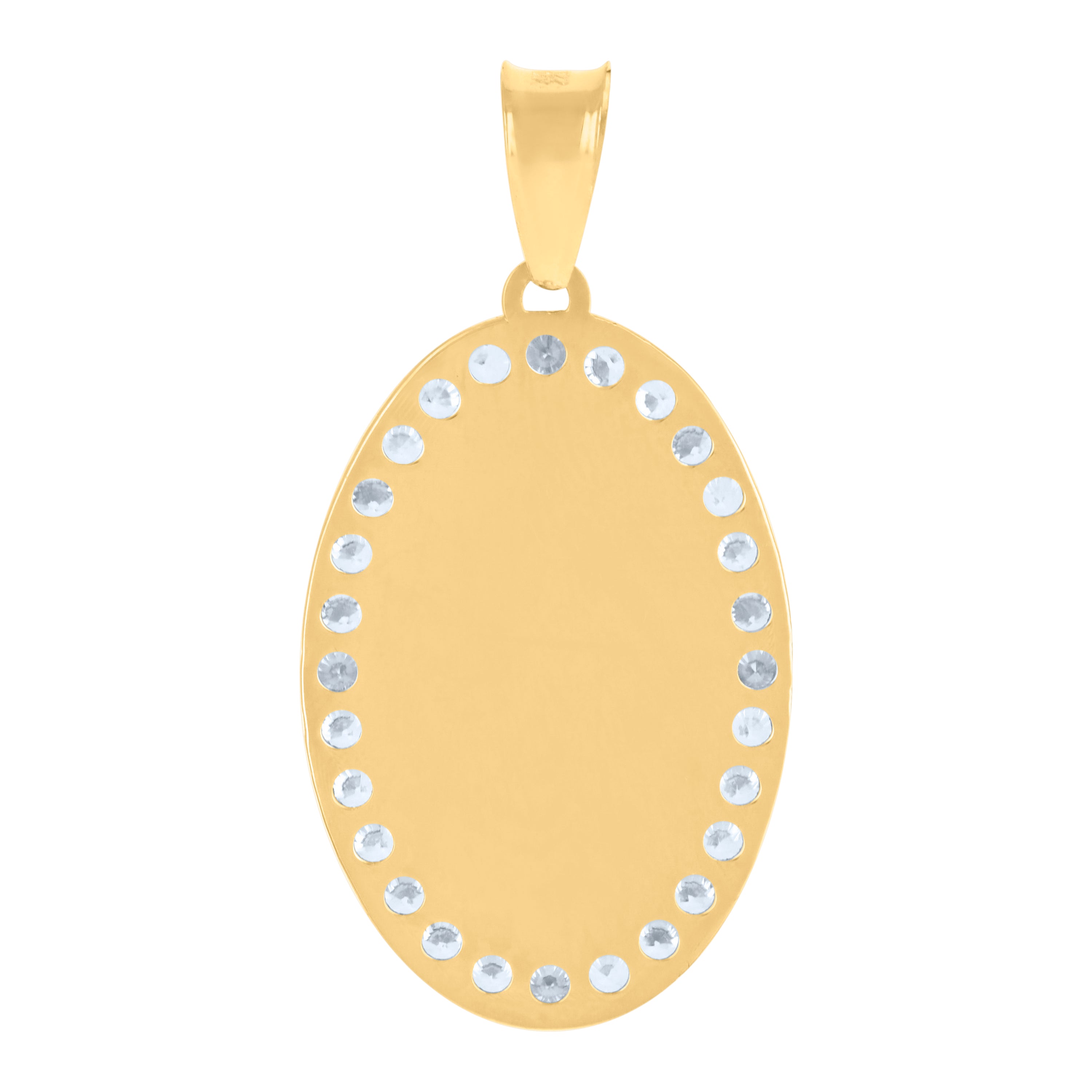 10kt Yellow Gold Diamond-Cut Mens Cross Religious Charm Pendant