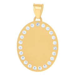 10kt Yellow Gold Diamond-Cut Mens Cross Religious Charm Pendant