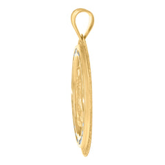 10kt Yellow Gold Womens Cubic-Zirconia Heart Charm Pendant