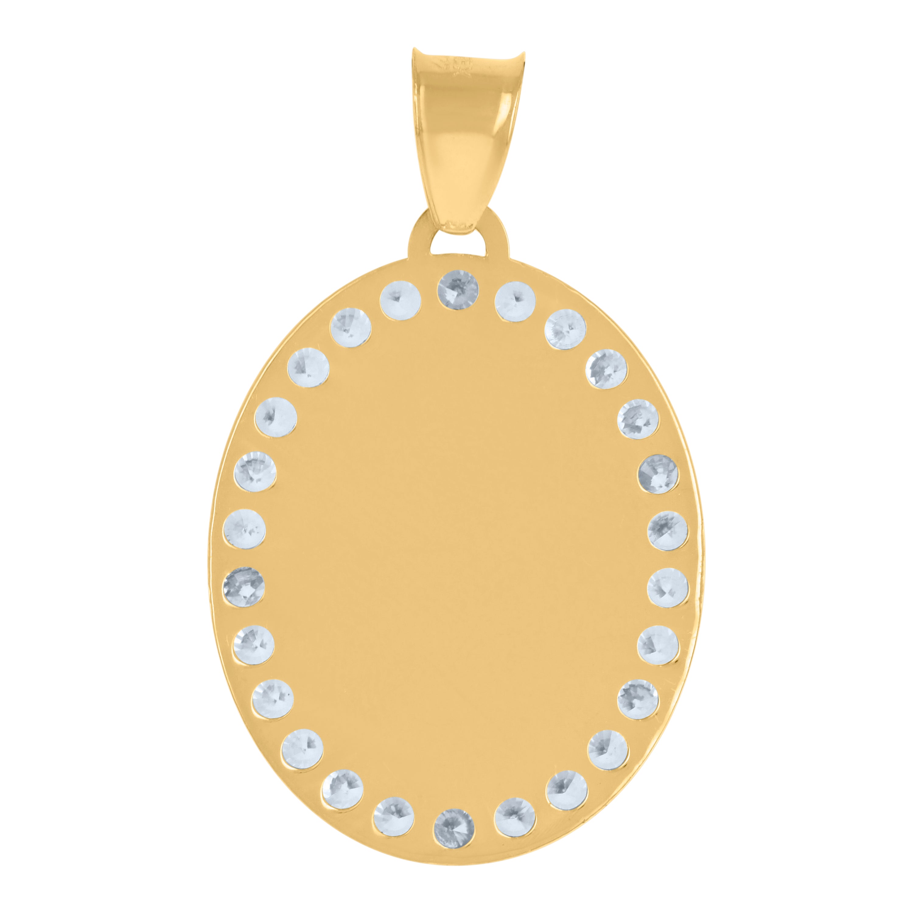 10kt Two-Tone Gold Unisex Cross Religious Charm Pendant