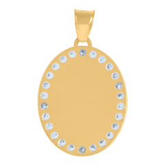 10kt Two-Tone Gold Unisex Cross Religious Charm Pendant