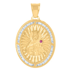10kt Two-Tone Gold Unisex Cross Religious Charm Pendant