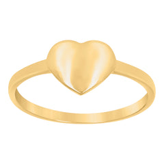 10kt Yellow Gold Womens Heart Love Ring