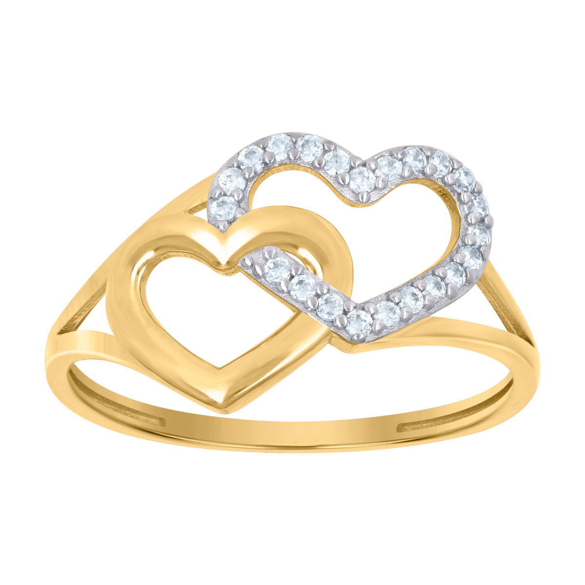 10kt Yellow Gold Unisex Diamond-Cut Initial F Charm Pendant