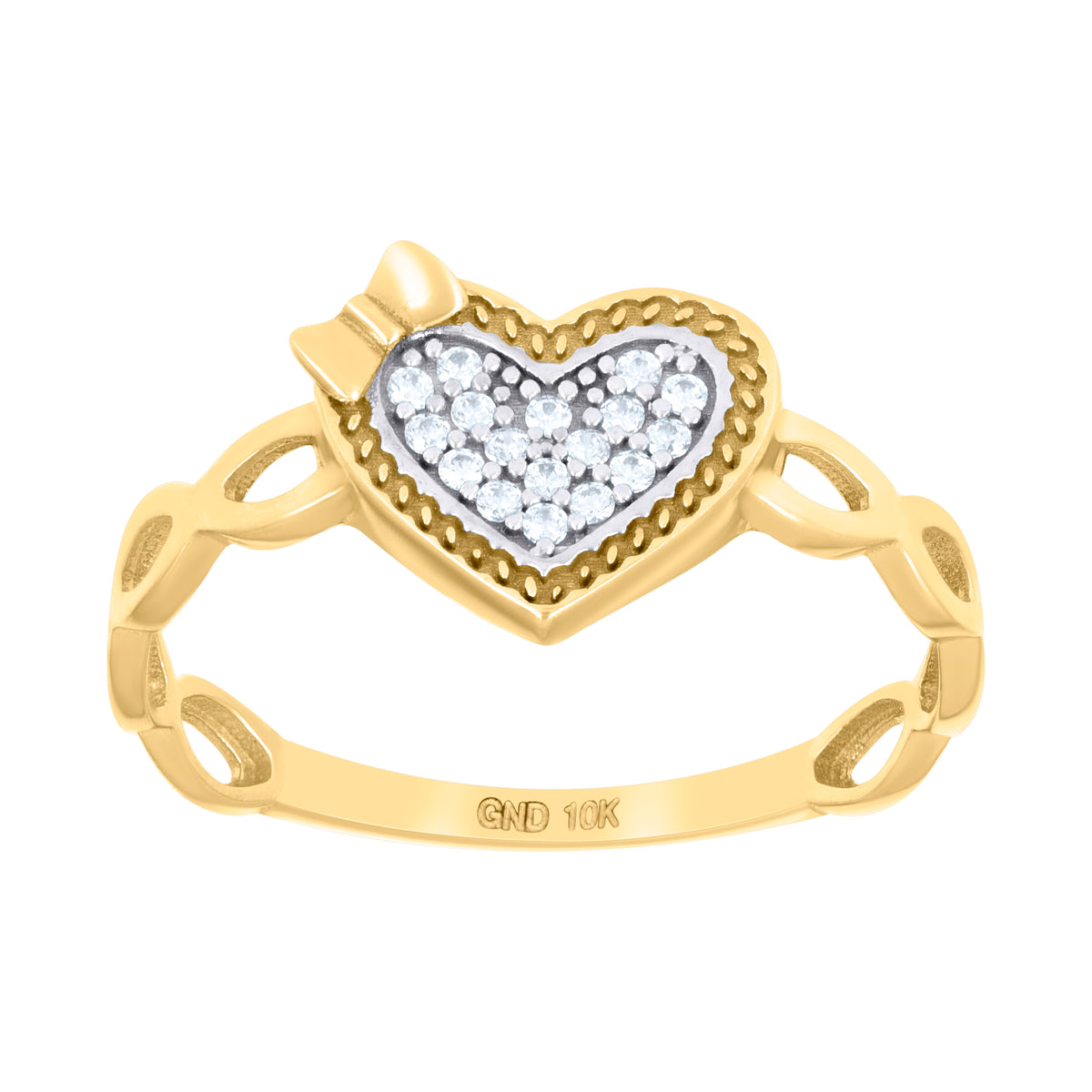 10kt Yellow Gold Unisex Diamond-Cut Initial Letter M Charm Pendant