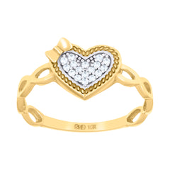 10kt Yellow Gold Unisex Diamond-Cut Initial Letter M Charm Pendant