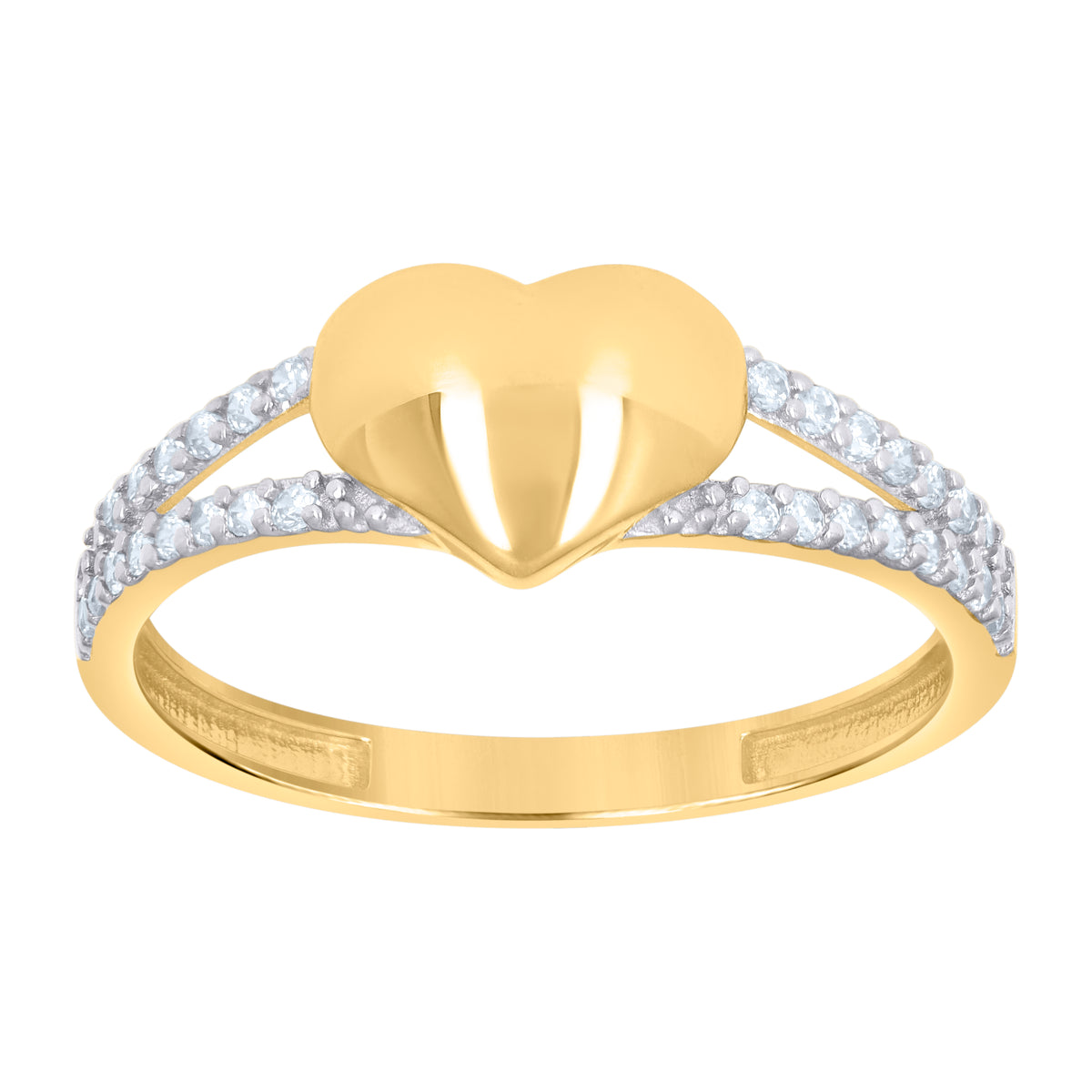 10kt Yellow Gold Unisex Diamond-Cut Initial Letter V Charm Pendant