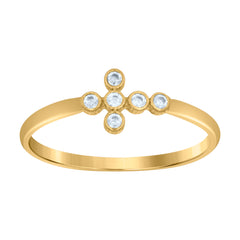 10kt Yellow Gold Unisex Diamond-cut Nugget Fashion Ring S8