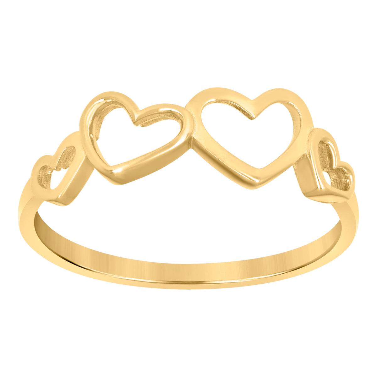 10kt Yellow Gold Unisex Diamond-Cut Initial N Charm Pendant
