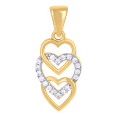 10kt Yellow Gold Unisex Crown C Alphabet Initial Charm Pendant