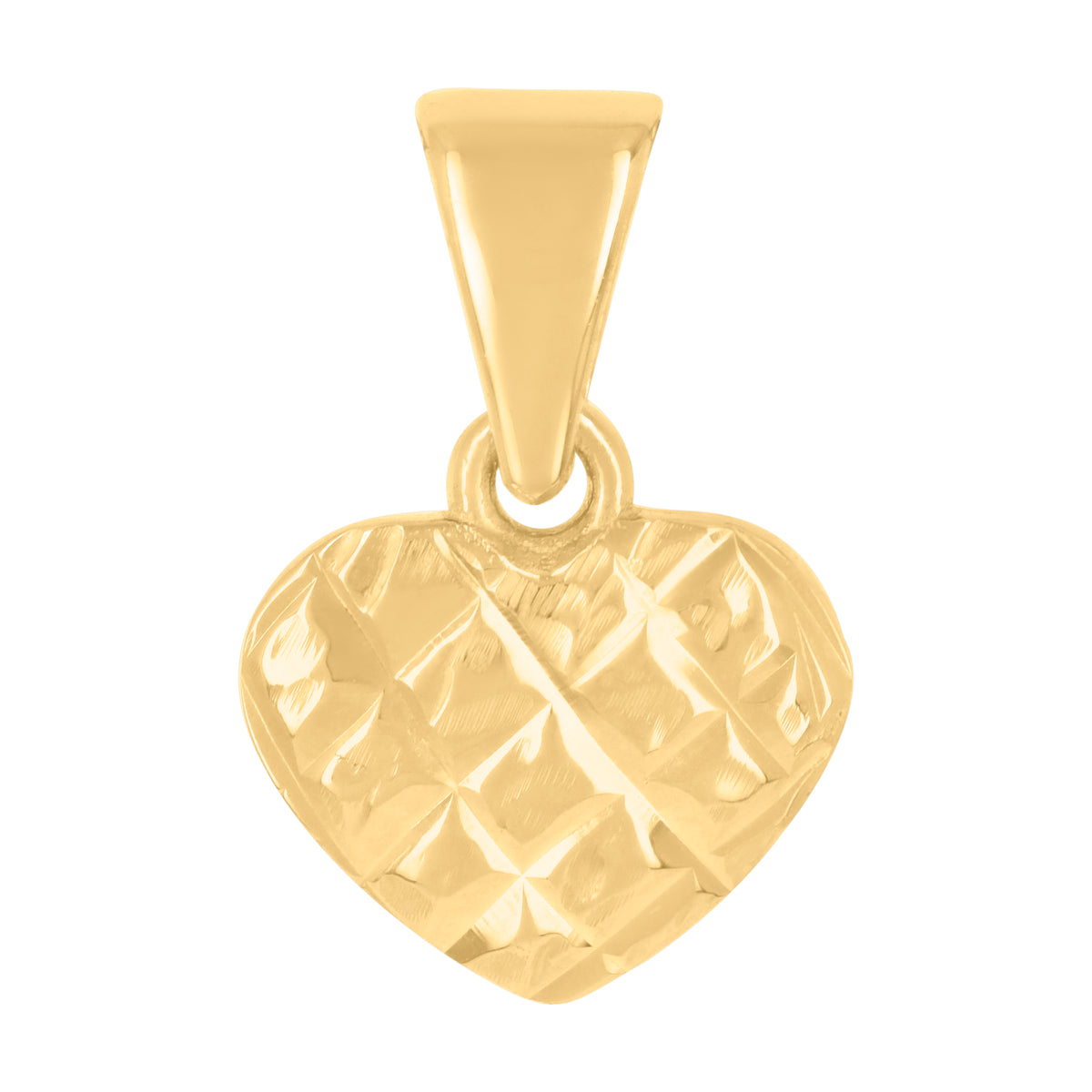 10Kt Yellow Gold Womens Heart Charm Pendant