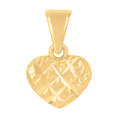 10Kt Yellow Gold Womens Heart Charm Pendant