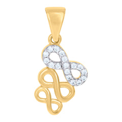 10kt Yellow Gold Unisex Cubic Zirconia Cubic-Zirconia Ankh Cross Religious Charm Pendant