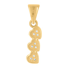 10kt Two-Tone Gold Unisex Textured Cross Religious Charm Pendant