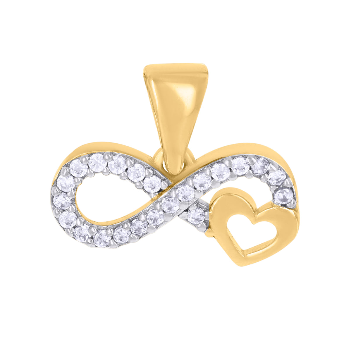 10kt Yellow Gold Unisex Cubic Zirconia Cubic-Zirconia Anchor Crucifix Cross Religious Charm Pendant