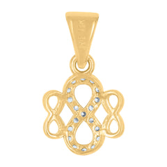10kt Two-Tone Gold Unisex Textured Cross Religious Charm Pendant