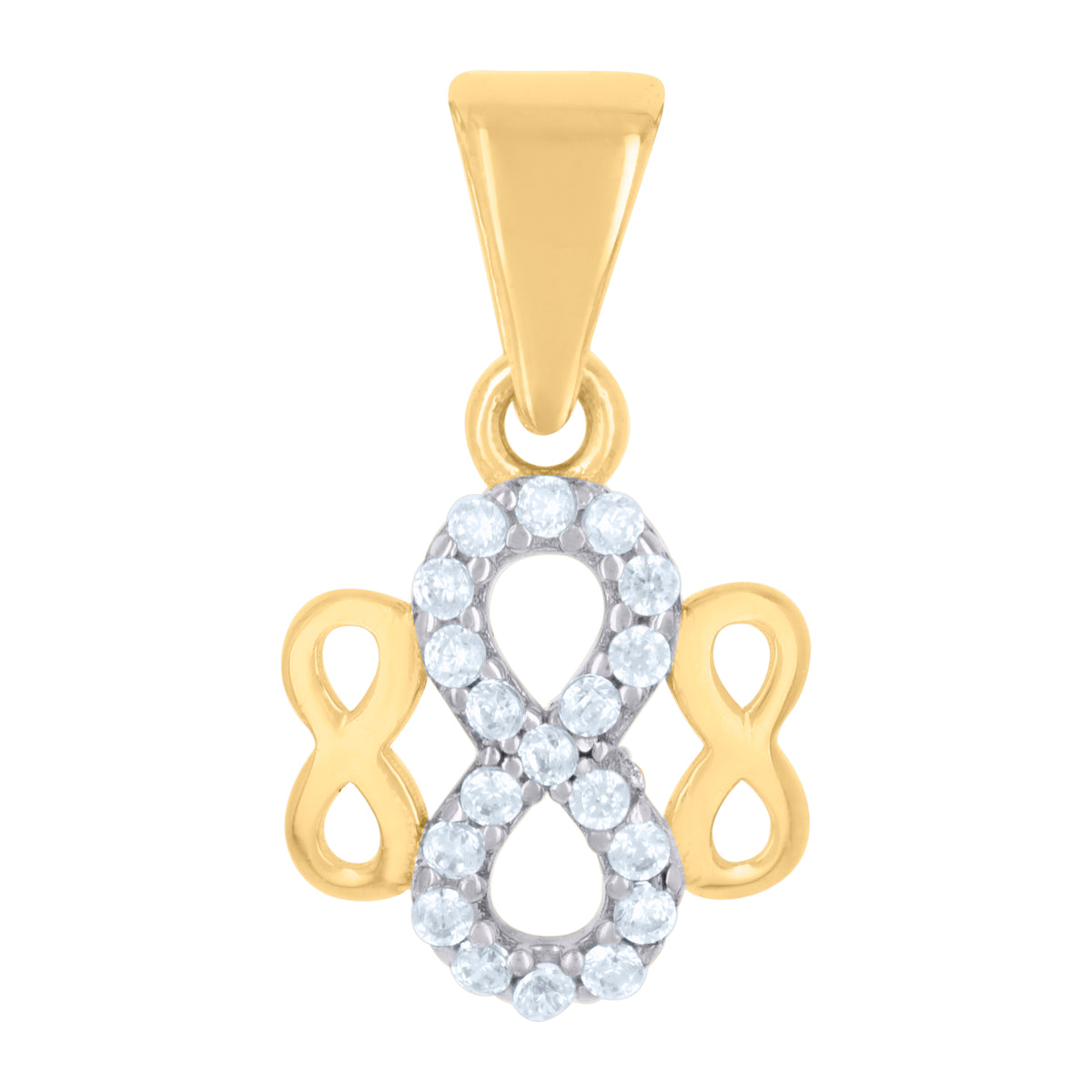 10kt Two-Tone Gold Unisex Textured Cross Religious Charm Pendant
