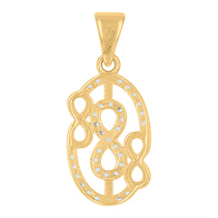 10kt Two-Tone Gold Unisex Textured Cross Religious Charm Pendant