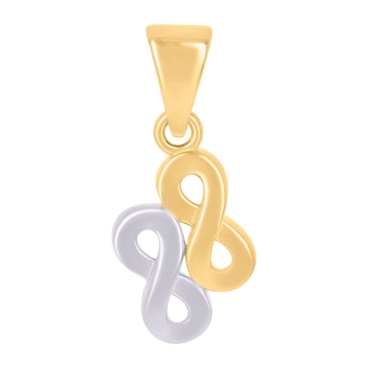 10kt Two-tone Gold Womens Love Symbol Infinity Charm Pendant