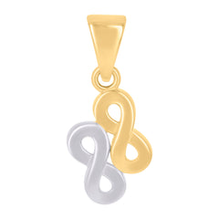 10kt Two-tone Gold Womens Love Symbol Infinity Charm Pendant