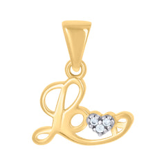 10kt Two-tone Gold Womens Cubic-Zirconia Love Heart Charm Pendant