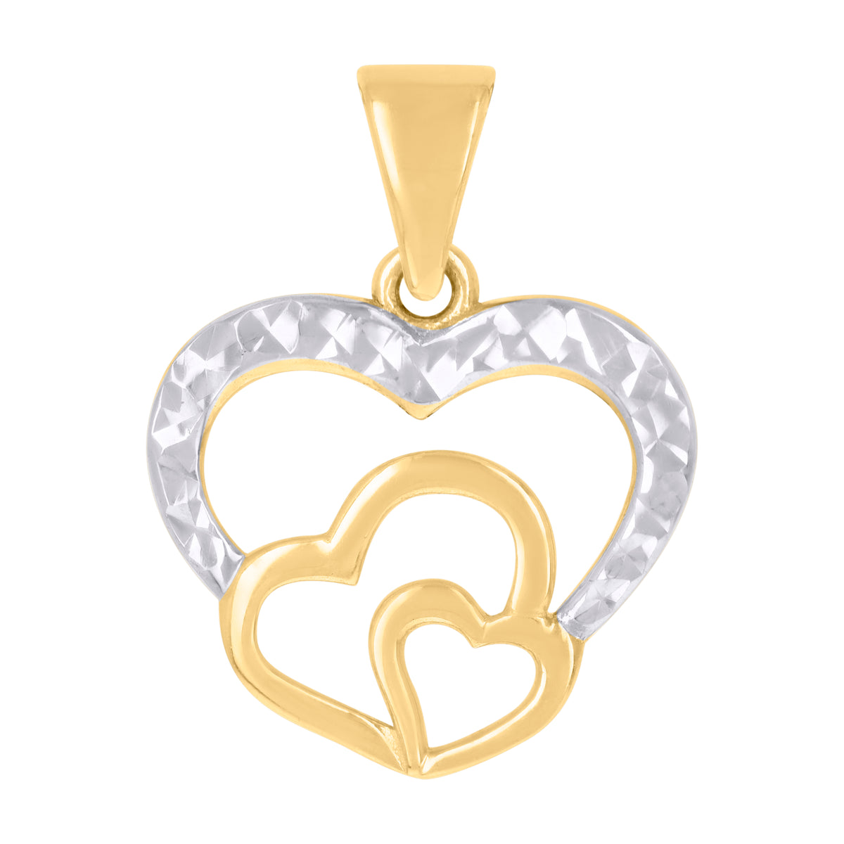 10kt Yellow Gold Unisex Crown J Alphabet Initial Charm Pendant