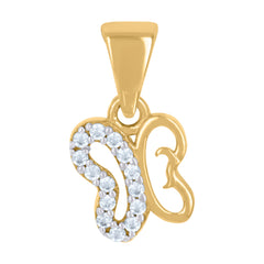 10kt Two-tone Gold Womens Cubic-Zirconia Butterfly Insect Wildlife Charm Pendant