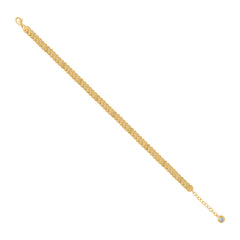 14kt Yellow Gold Womens Cubic-Zirconia Fashion Link Bracelet Size 8 Inches