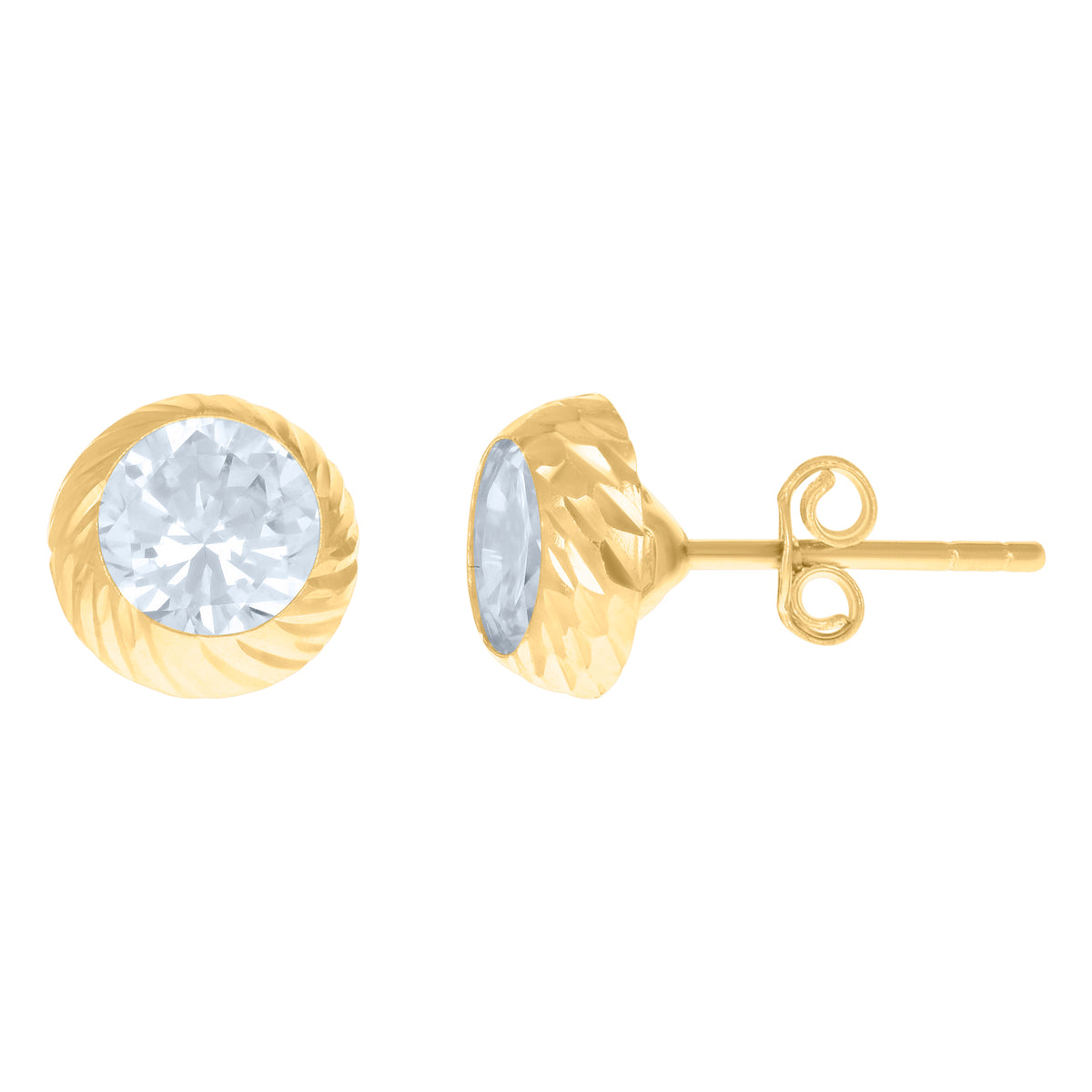 10Kt Yellow Gold Unisex Diamond-Cut Floral Initial Letter Alphabet H Charm Pendant