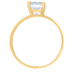 10kt Yellow Gold Womens Cubic-Zirconia Anos 15 Quinceanera Charm Pendant