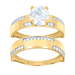 10kt Yellow Gold Womens Cubic-Zirconia Anos 15 Quinceanera Charm Pendant