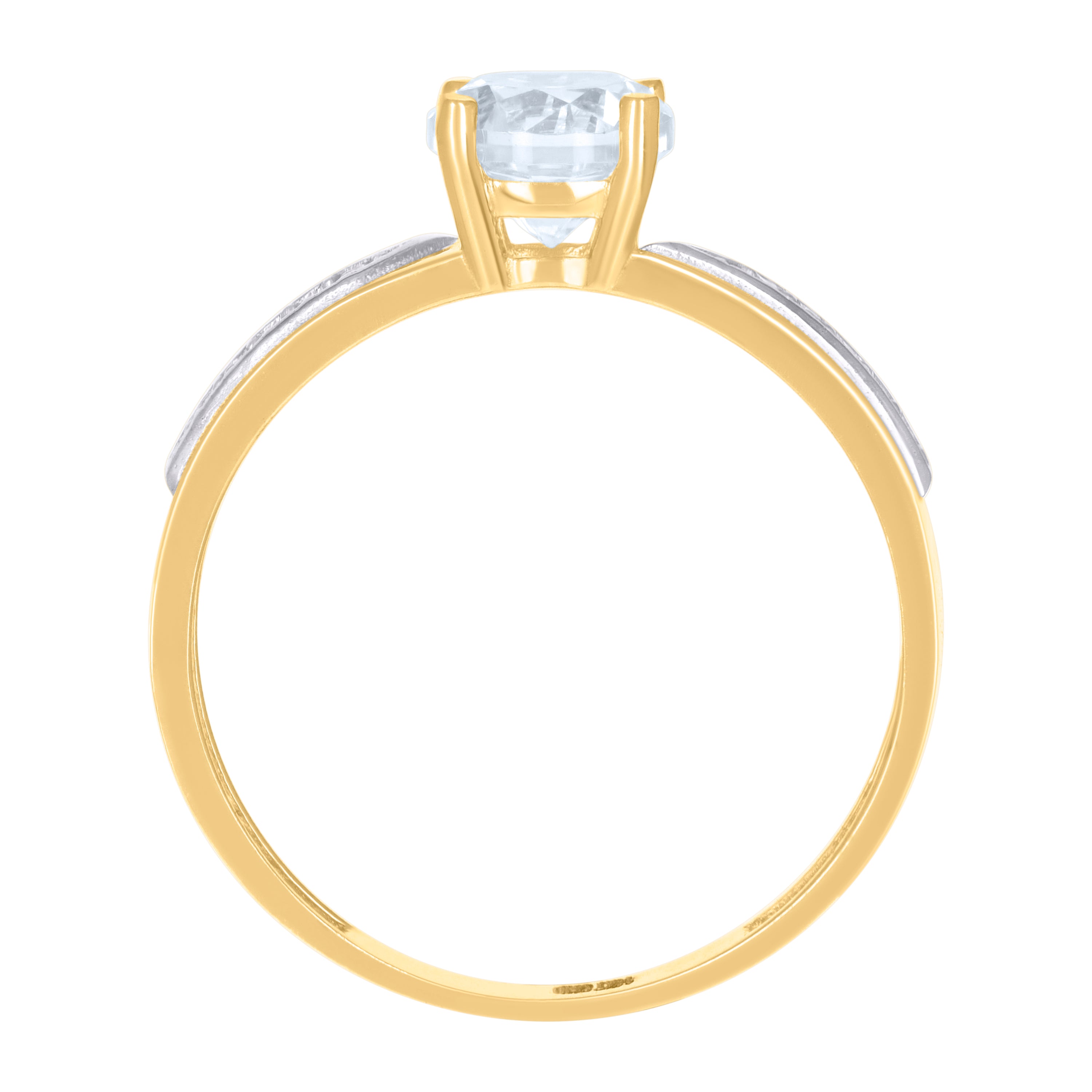 10kt Tri-Color Gold Womens Cubic-Zirconia Trio Ring Set