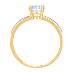 10kt Tri-Color Gold Womens Cubic-Zirconia Trio Ring Set