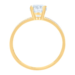 10kt Tri-Color Gold Womens Cubic-Zirconia Trio Ring Set