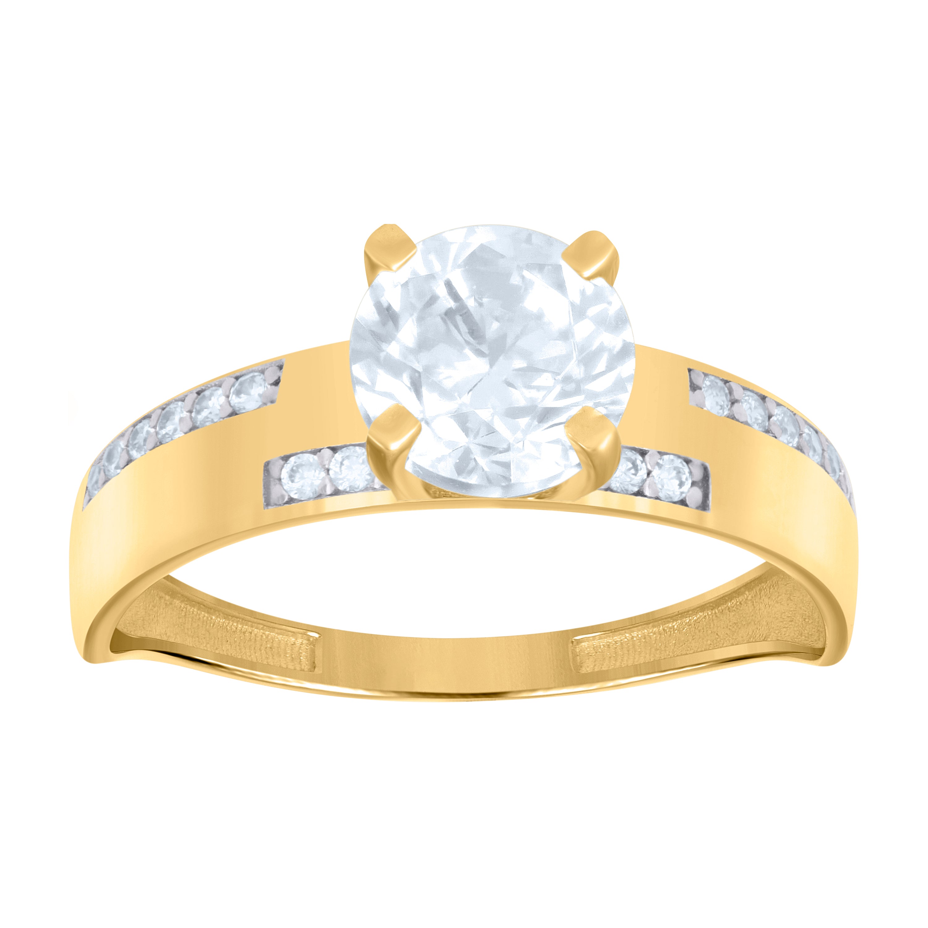 10kt Two-tone Gold His & Hers Cubic-Zirconia Greek Key Trio Ring Set