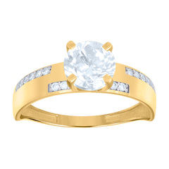 10kt Two-tone Gold His & Hers Cubic-Zirconia Greek Key Trio Ring Set