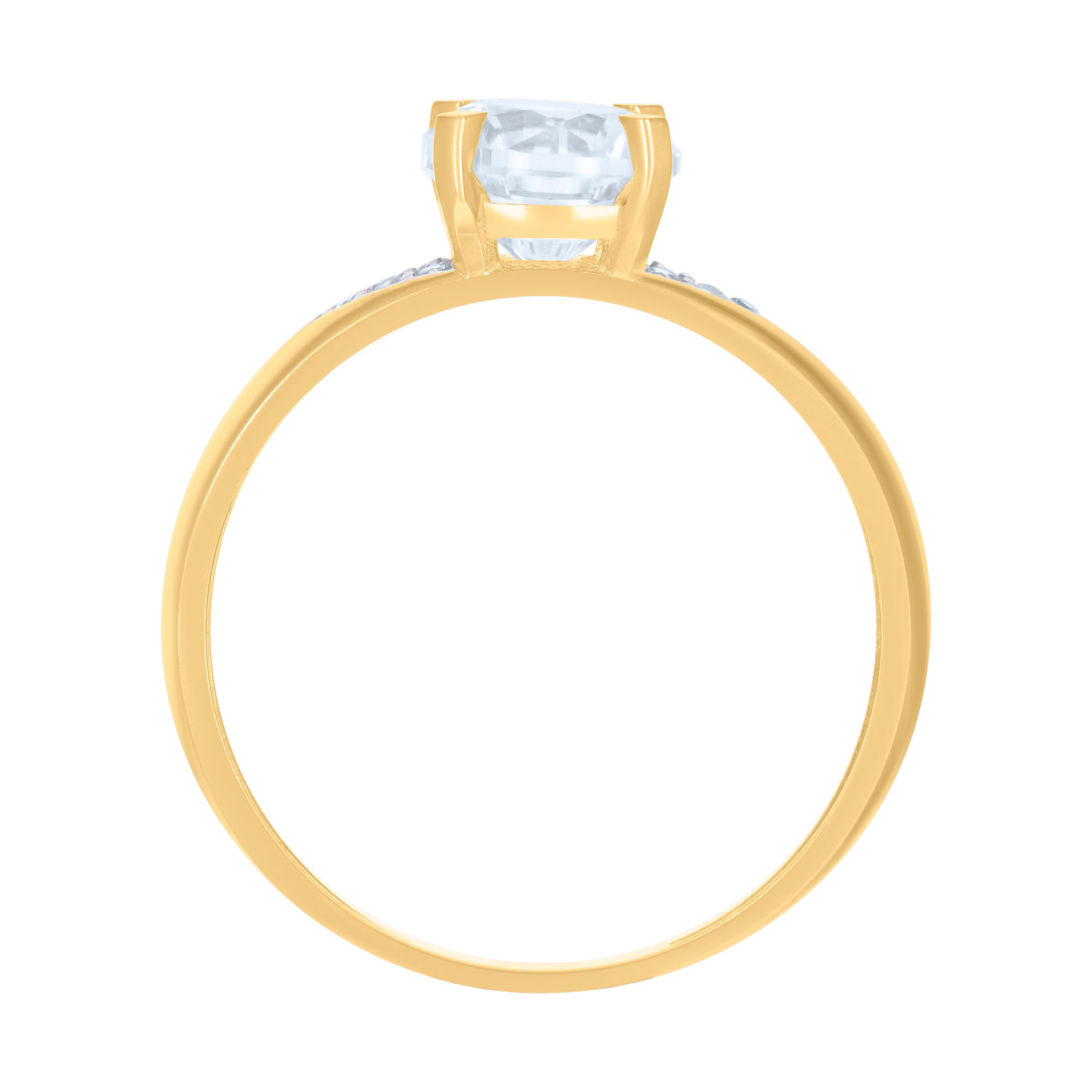 10kt Yellow Gold Womens Cubic-Zirconia Bow Fashion Ring