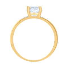 10kt Yellow Gold Womens Cubic-Zirconia Bow Fashion Ring